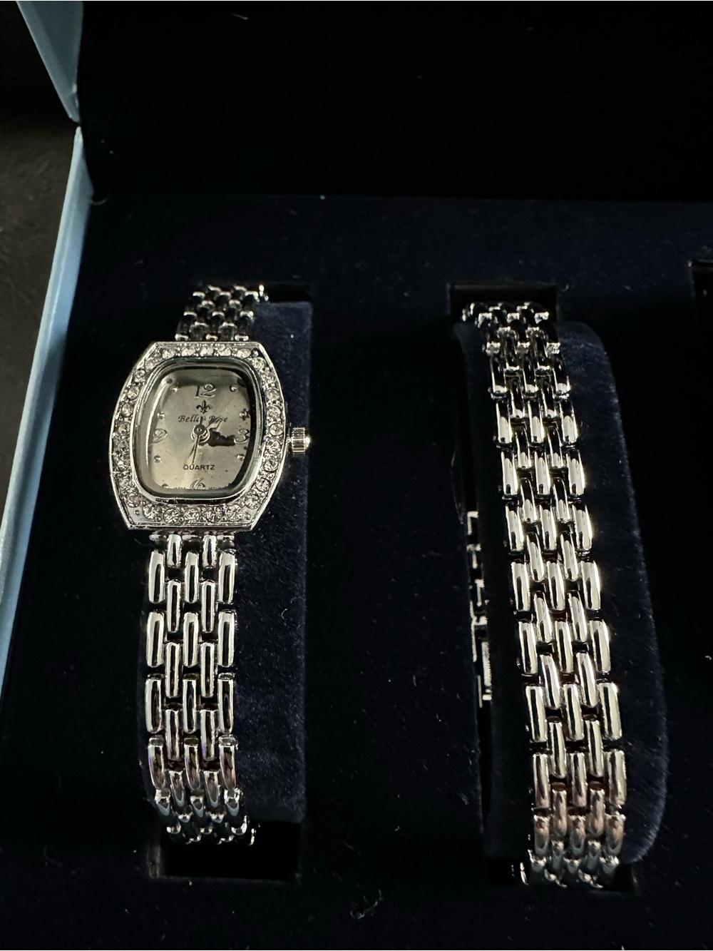 Bella & Rose Silver Tone Watch and Jewelry Set - Picture 2 of 3